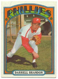 1972 Topps Baseball Cards      283     Darrell Brandon